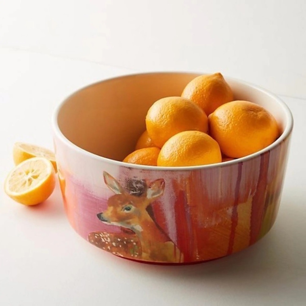 Anthropologie x Lauren Walcott Fauna Serving Bowl